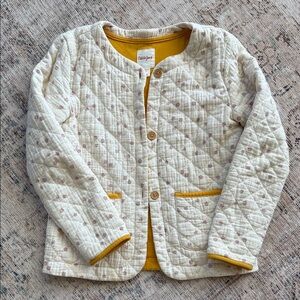 Cat & Jack Quilted Jacket - Cream with Pink and Yellow Accents